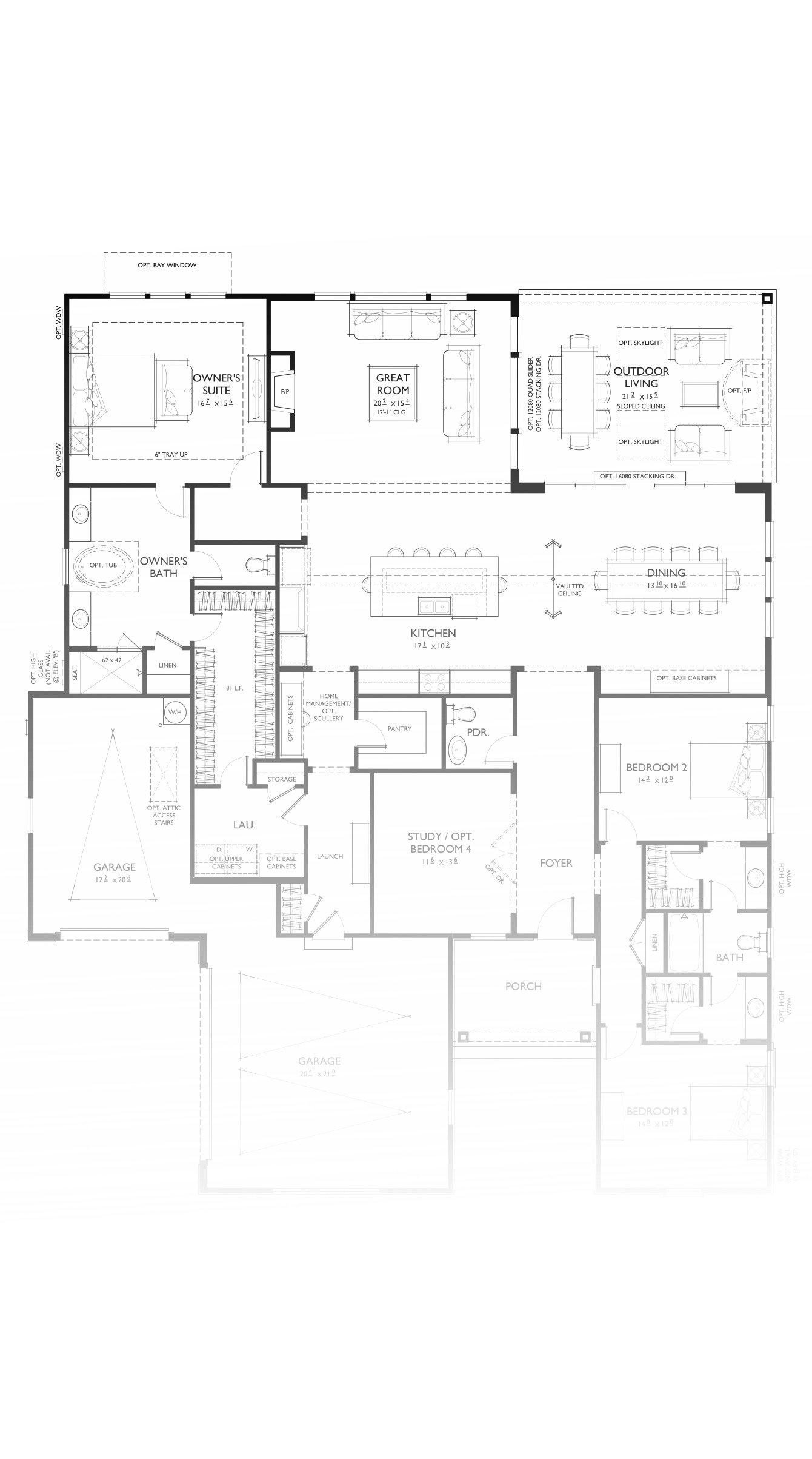 Santa Fe Floorplan Custom Home Design